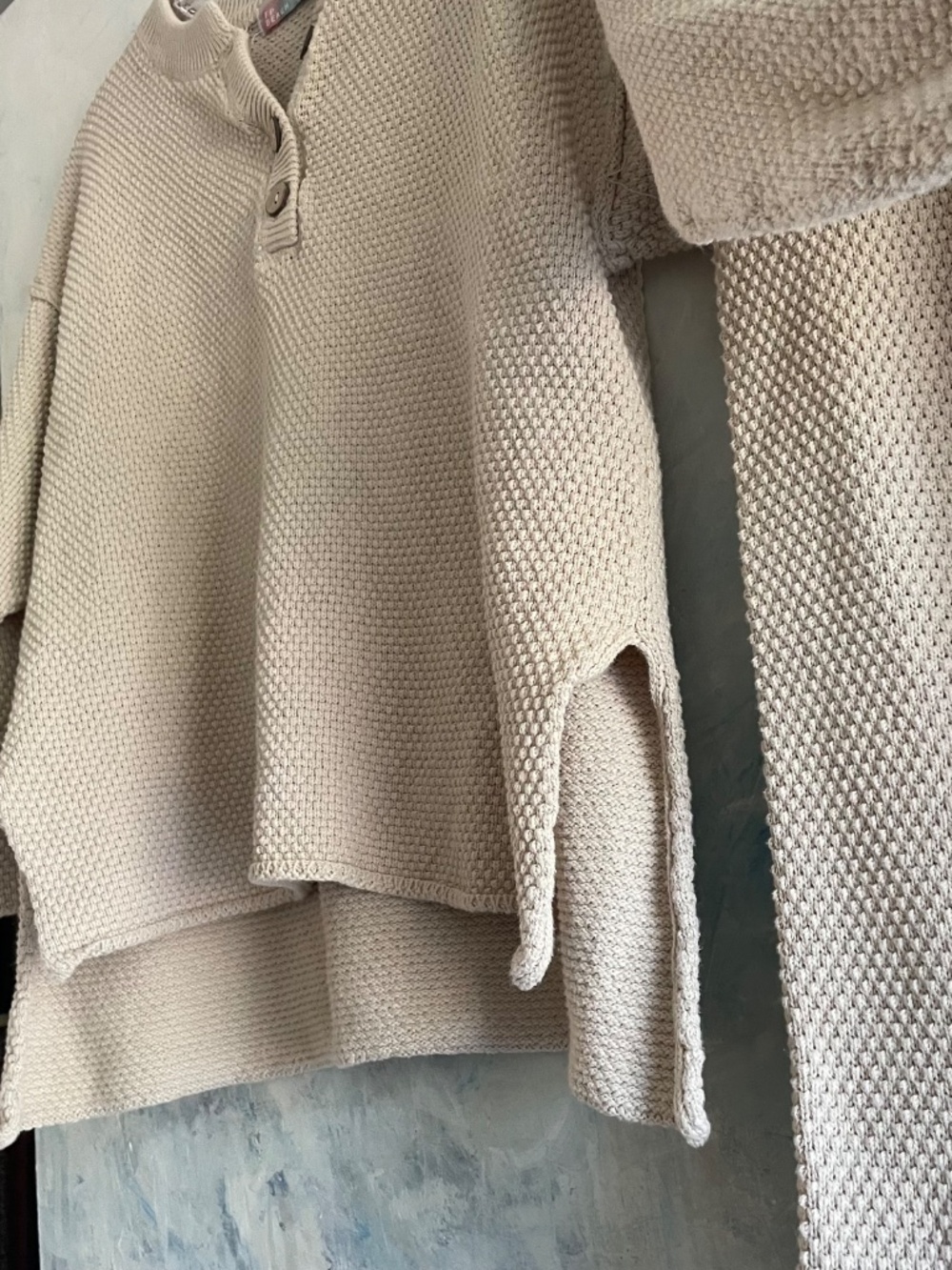 Free People Beach Hailee Sweater Set Cream Oatmeal Knit Hanley Top & Pants XS - Picture 10 of 14